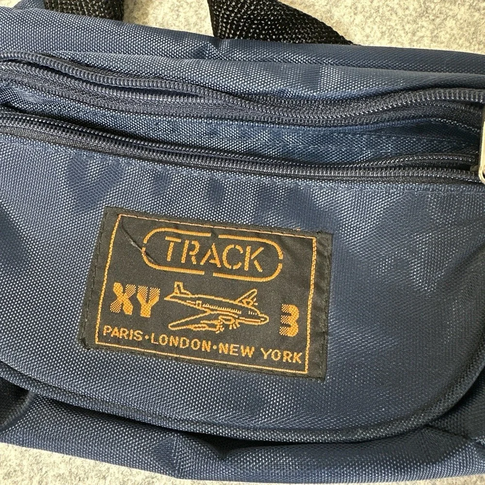 Vintage Fanny Pack‎ Track XY 3 Paris London NY Blue Retro NWOT